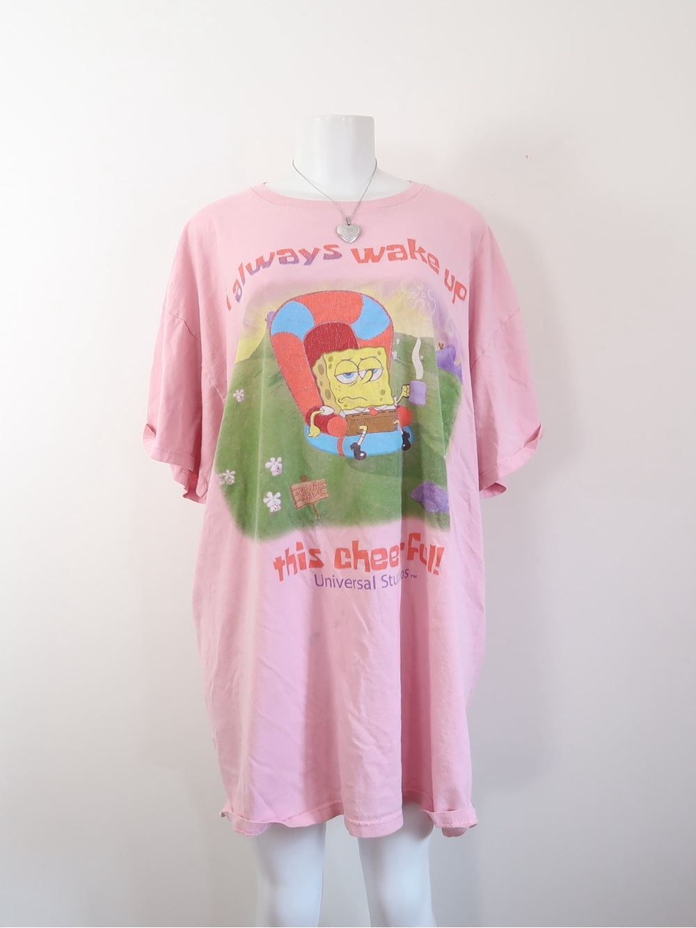 Universal Kids Pink SpongeBob 'Always Wake Up' Graphic Tee